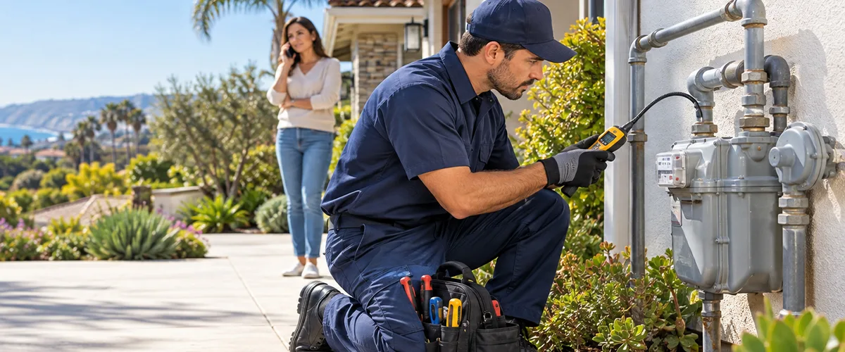 Gas line repair service