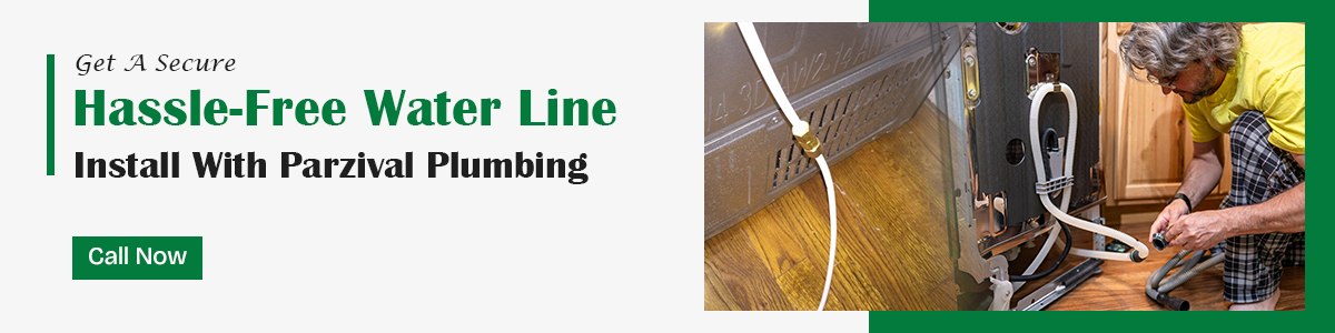 Install water line for refrigerator