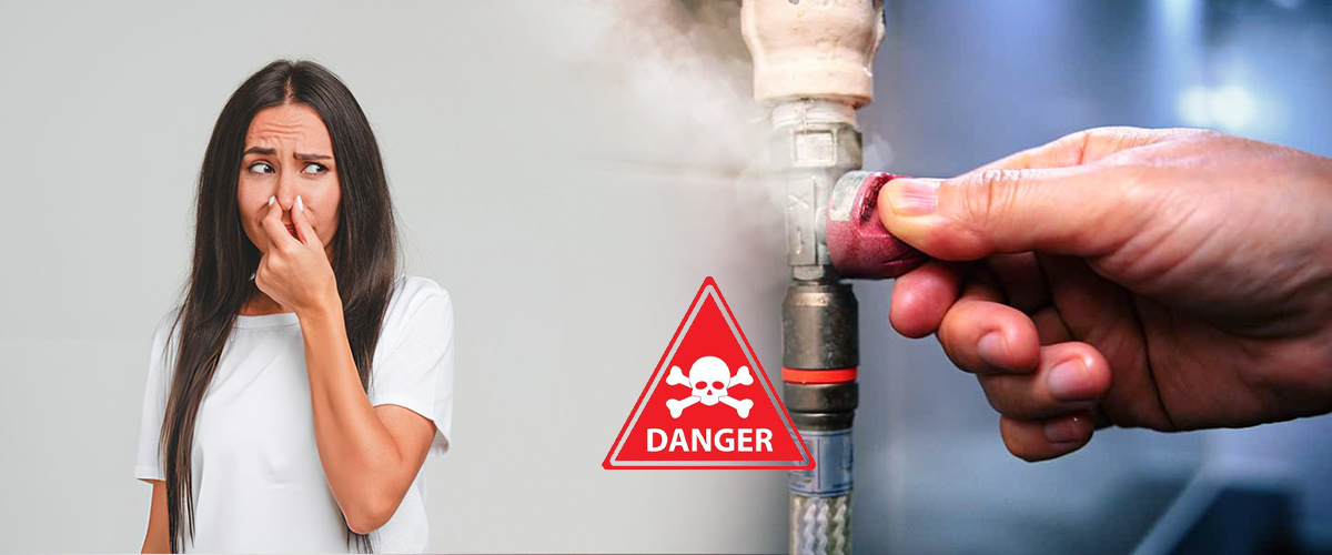 Gas leak smell