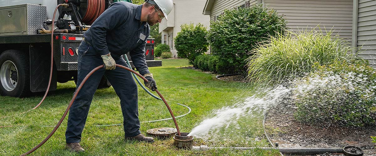Hydrojet drain cleaning