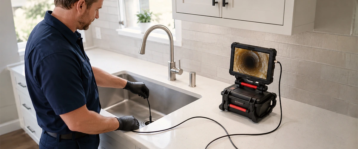 Video drain camera inspection