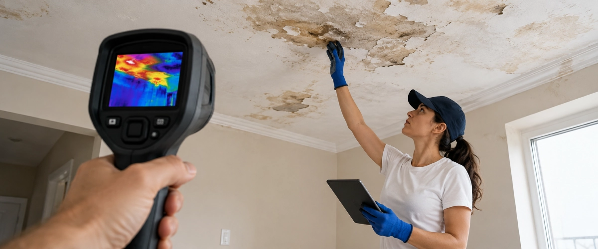 Slab leak detection