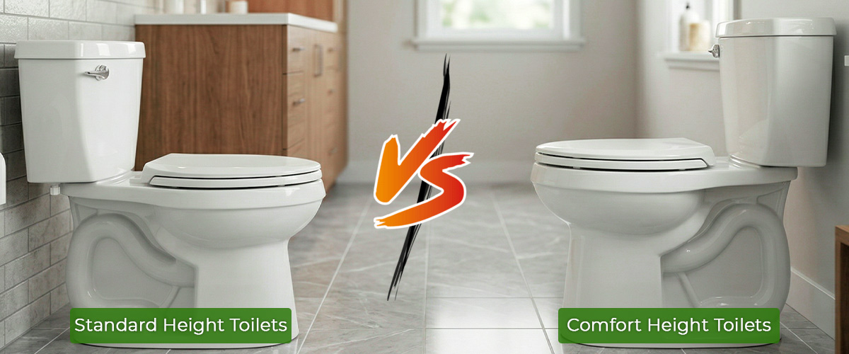 Standard height toilet