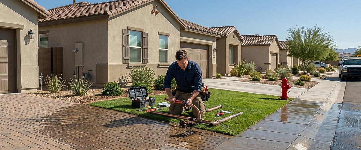 Outdoor plumbing repair