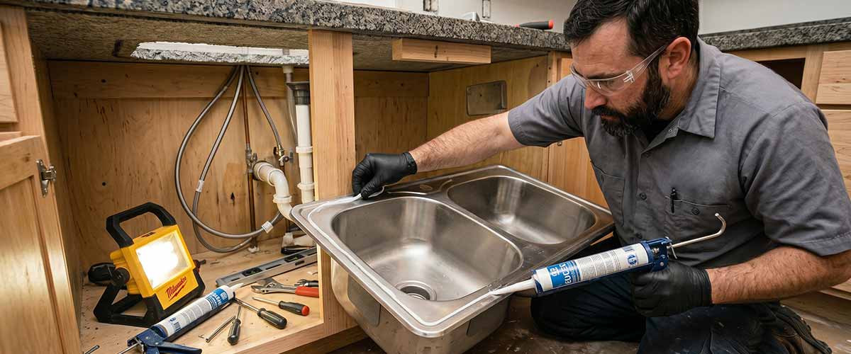 Sink installation kitchen undermount