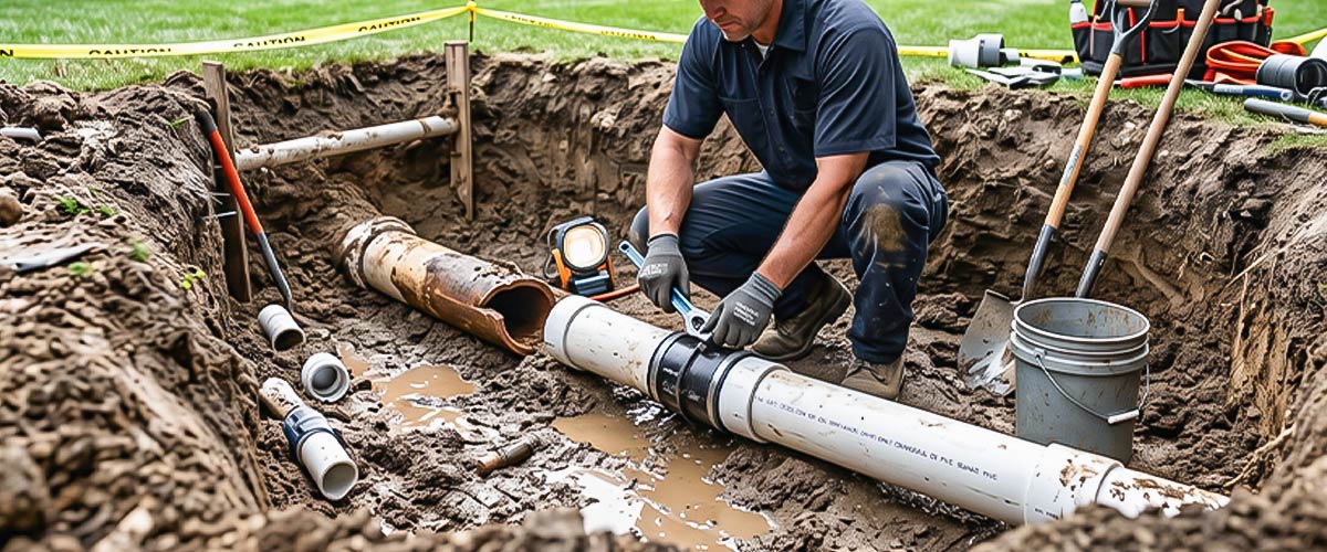 Broken sewer line​