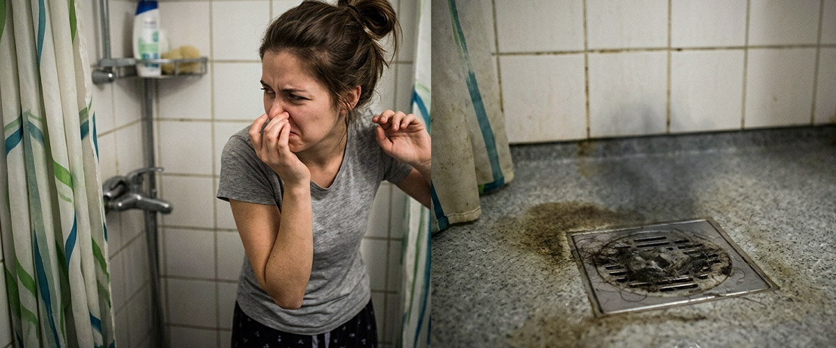 Smelly drains shower