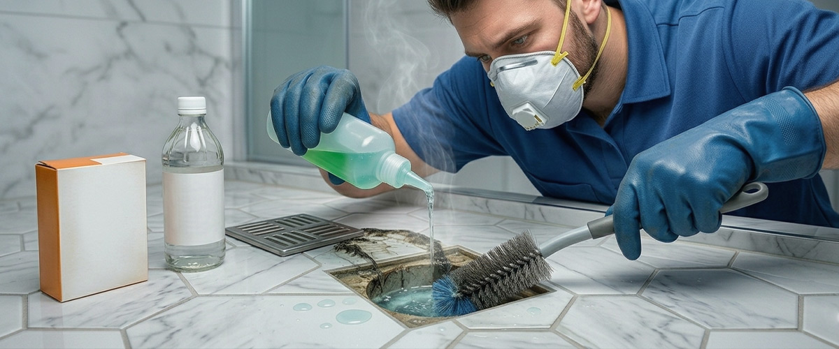 Smelly shower drain