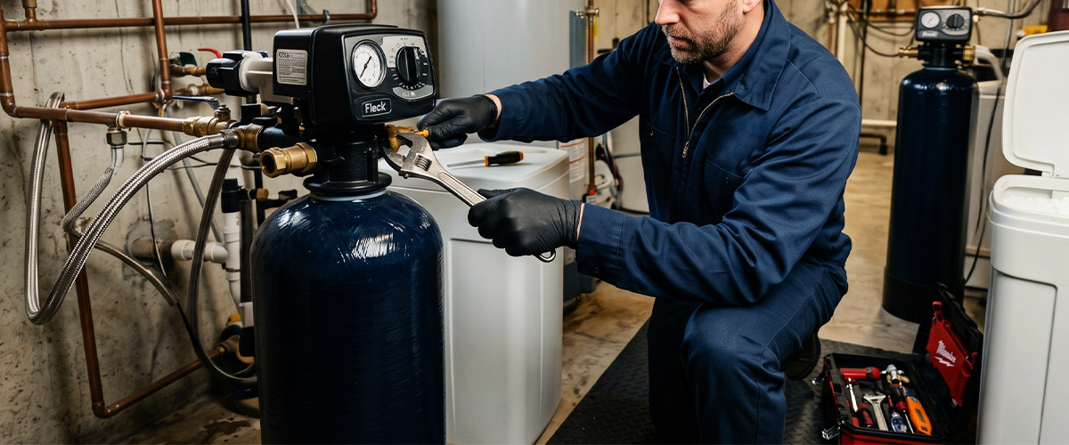 Water softener repair plumber