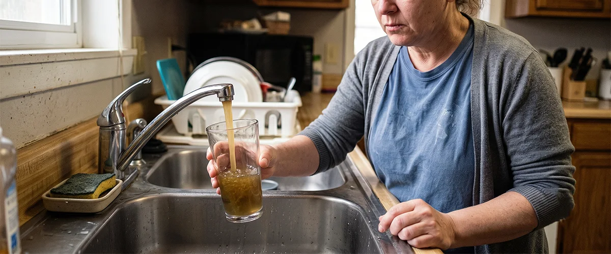Broken water line repair