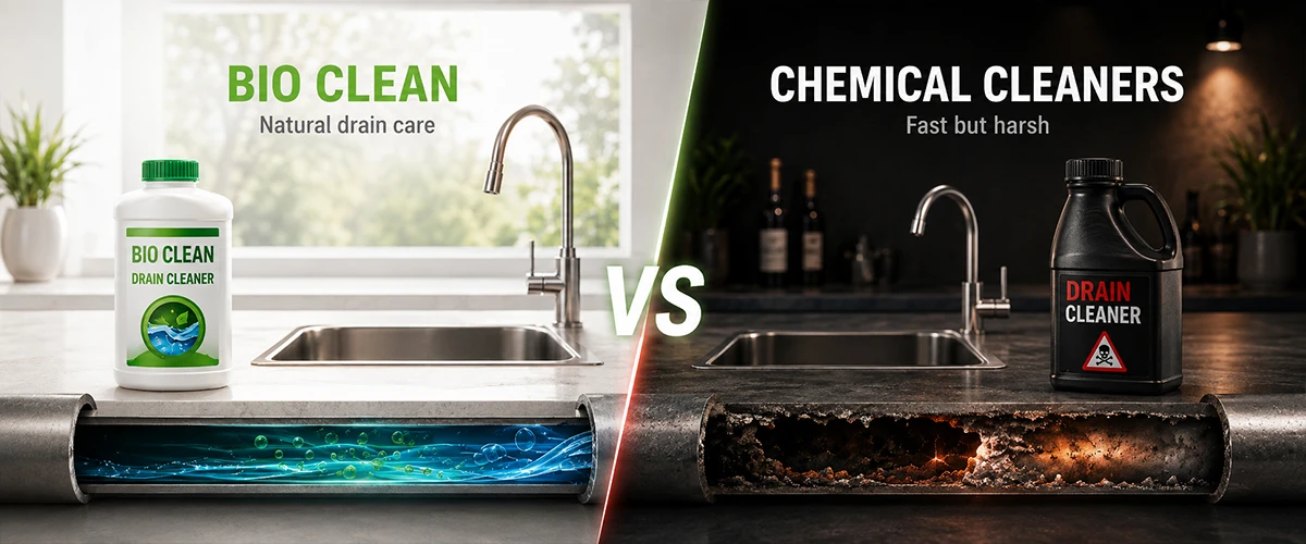 Bathroom drain cleaning