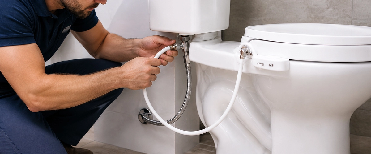 Toilet deat bidet installation