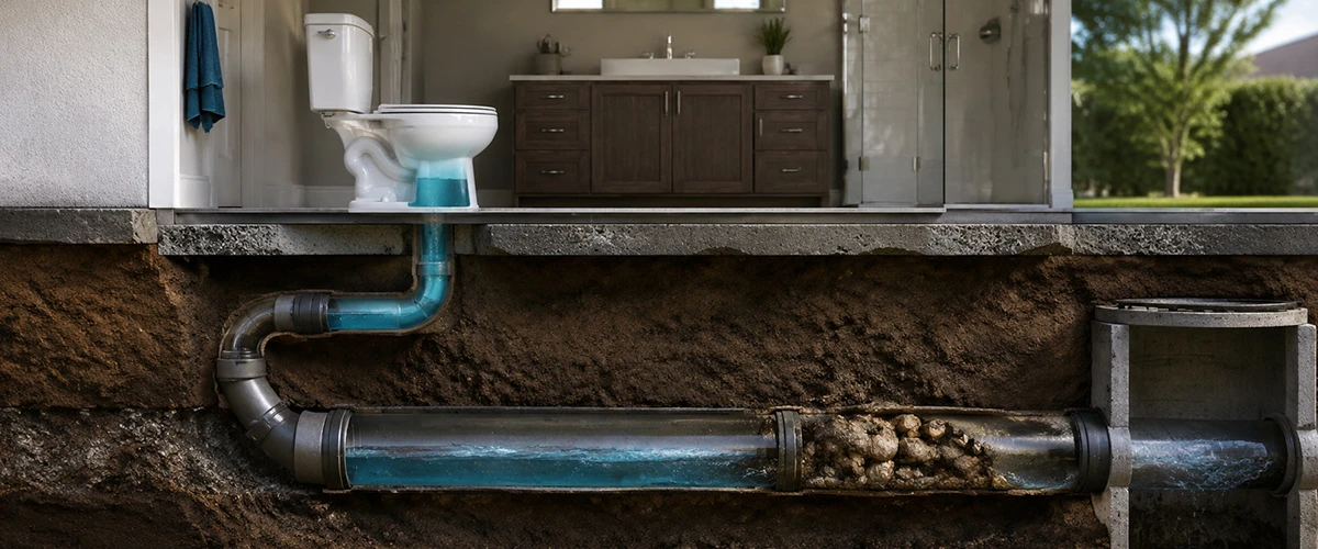 Toilet drain clog