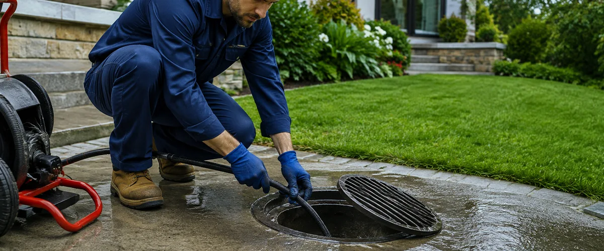 Yard drain cleaning