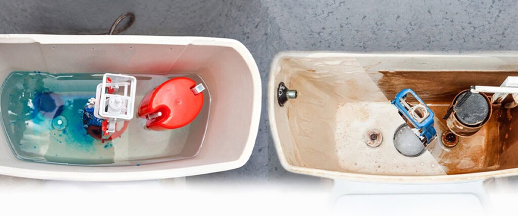 how to clean toilet tank